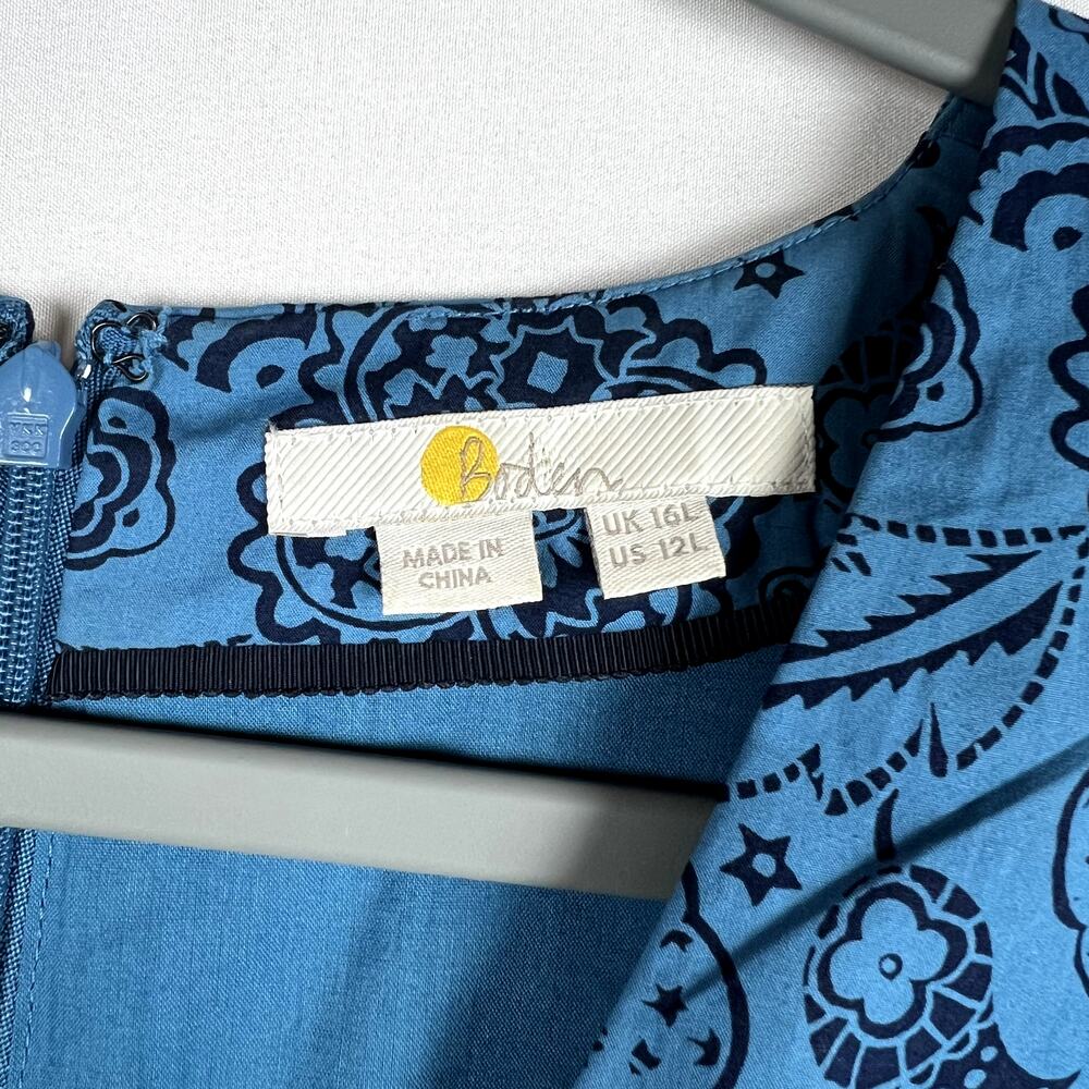 Boden Blue Patterned Mini Dress - Picture 4 of 9